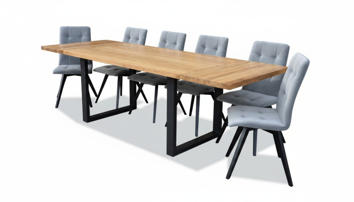 Mesa de comedor 6 sillas Juego clásico de comedor de 7 piezas rectangular Mesa Silla