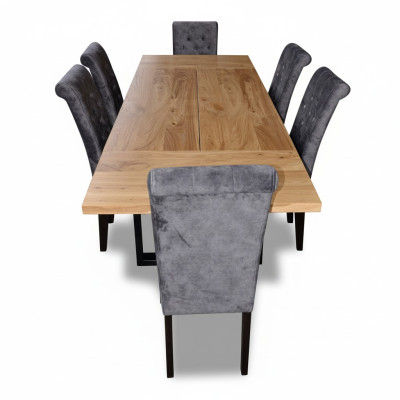 Mesa de comedor moderna de madera conjunto de comedor con 6 sillas Nuevo conjunto de 7 piezas