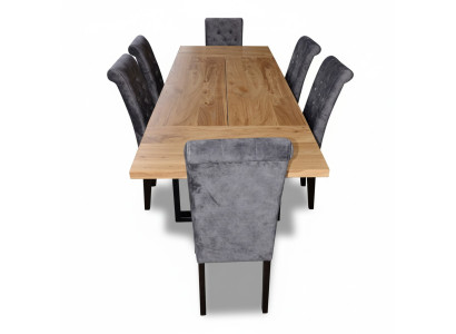 Mesa de comedor moderna de madera conjunto de comedor con 6 sillas Nuevo conjunto de 7 piezas