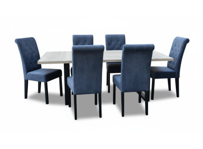 Mesa de comedor Conjunto de comedor Grupo de comedor Mesa clásica de 7 piezas Nuevo set de sillas 6 sillas
