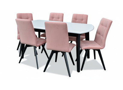 Mesa de comedor 6 sillas Silla Conjunto de comedor Clásico Mesas Mesa 7 piezas. Nuevo