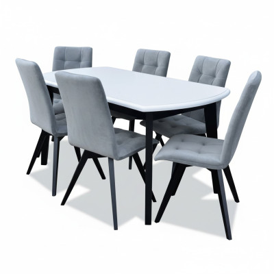 Comedor Conjunto Set Mesa Clásica 6x Sillas Lujo Mesas 7 Piezas Completo Nuevo