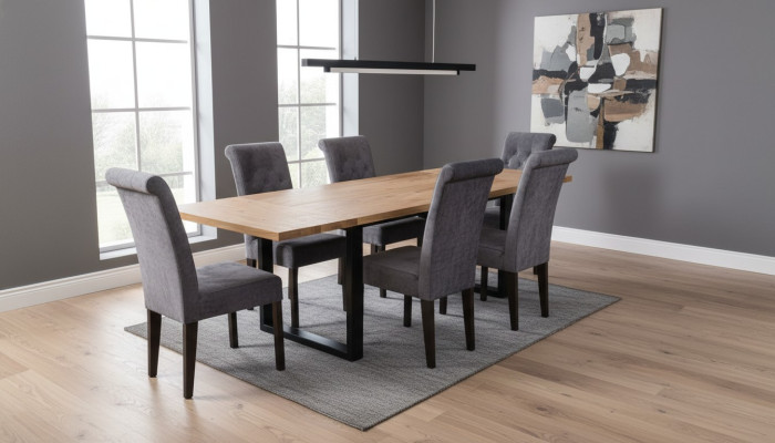 Mesa de comedor con 6 sillas conjunto de comedor mesas de grupo de comedor con 7 piezas nuevo