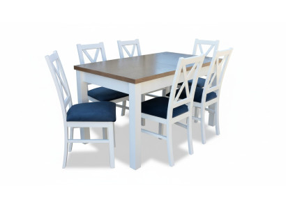 Mesa de comedor conjunto de mesa 6 sillas silla comedor conjunto mesa madera textil 7 piezas