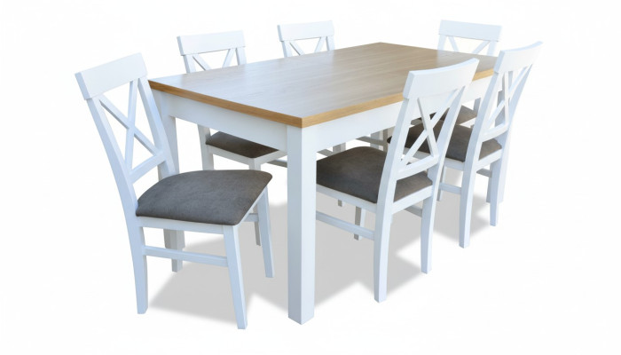 Mesa de comedor + 6 sillas conjunto de comedor Grupo de comedor Mesa clásica Mesas S18/K64 Nuevo