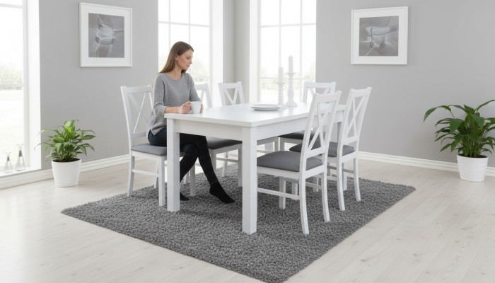 Mesa de comedor 6 sillas Silla Juego de comedor Sillones Mesas Mesa S18-L 7 piezas.