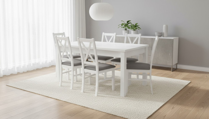 Mesa de comedor 6 sillas Silla Juego de comedor Sillones Mesas Mesa S18-L 7 piezas.