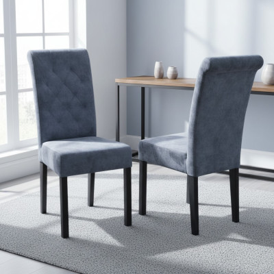 Silla Silla Comedor Sala de televisión Salón Textil Asiento Moderno Silla tapizada Madera maciza