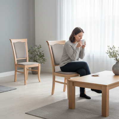 Diseño 1x juego de sillas silla de comedor sillón muebles de madera sillas reclinables cocina