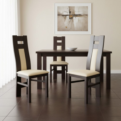 Juego de sillas de madera 1x silla de madera maciza silla de comedor sillas de diseñador sillas de comedor.