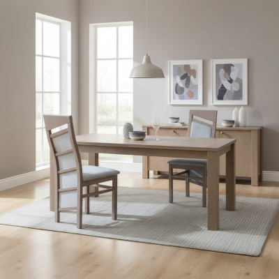 Silla de comedor de madera maciza Silla de diseñador de tela Sillas de comedor Sillas de comedor K61!