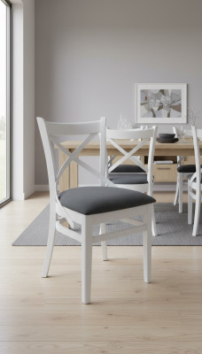 Silla Sillones Diseño Muebles de lujo Sillas comedor Madera Textil Silla de madera ¡Nuevo!
