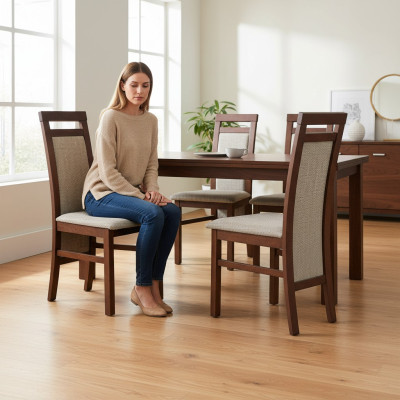 Silla tapizada Sillas Silla de comedor Silla de oficina Silla Sillón clásico nuevo K75 !