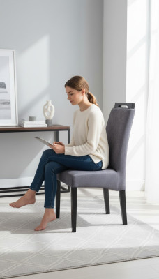 Silla clásica Sillas Comedor Textil Lujo Silla de madera maciza Modelo K79 Nuevo