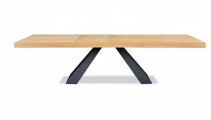 Mesa Mesa de comedor Mesa de madera xxl Mesa de conferencia 100x200cm Extensible a 280cm macizo