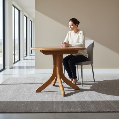 Diseño de mesa de comedor Mesas modernas de salón Madera 90x90/125cm Mesas de comedor de cocina Nuevas