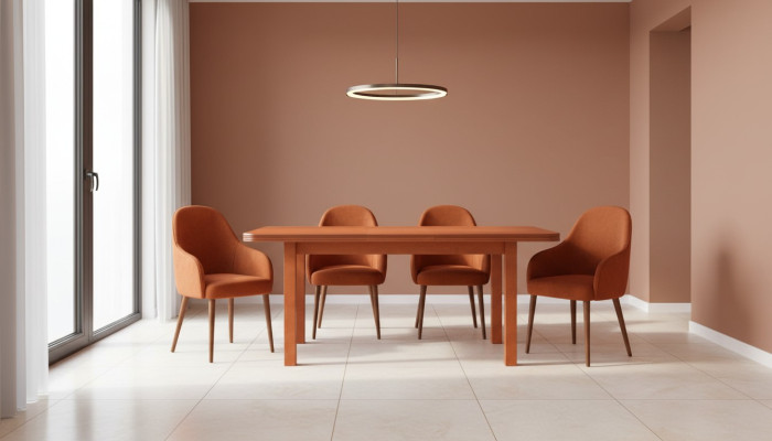 Mesa de comedor, mesas de sala de estar, madera de diseño 90x160/200 cm, mesas de cocina nuevas.