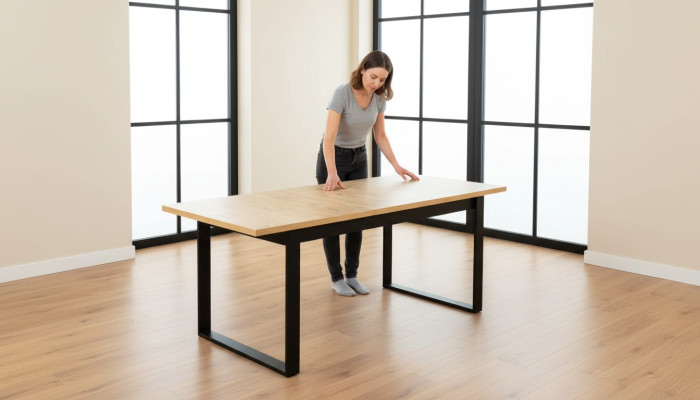 Mesa de comedor mesa de comedor oficina mesa de salón mesas de madera diseño 160cm extensible