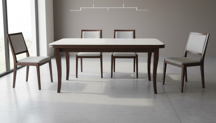 Mesa de comedor de lujo de diseño, mesas de conferencia de lujo, muebles de lujo de comedor de madera 90x160/200