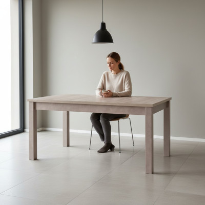 Mesa de comedor, diseño de cocina, mesas de salón, madera 160x80cm Hecho a mano real, nuevo.