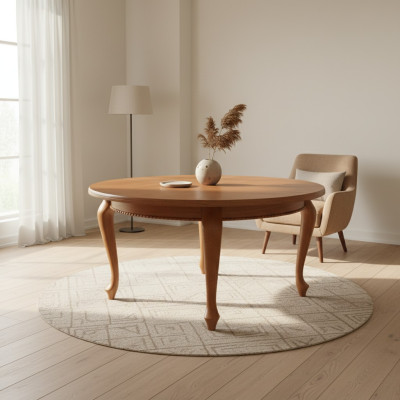 Mesa de comedor Mesa de madera Madera Mesas Mesa Comedor Diseño Lujo Muebles 150x150/200cm