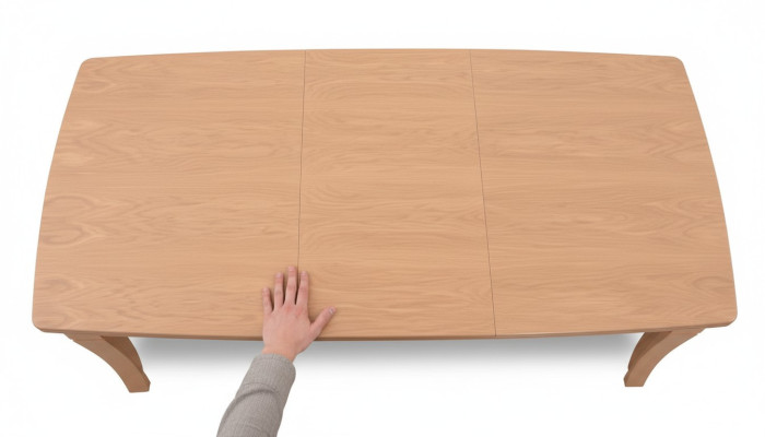 Mesa de comedor grande de madera de roble Marrón 100x160/400cm.
