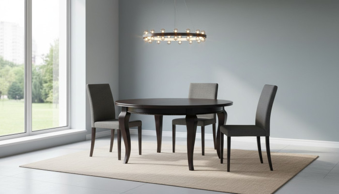 xxl Gran mesa de conferencia mesa de madera mesas para reuniones comedor mesa 150x150/200 cm