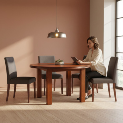 Mesa de comedor Mesa Comedor Sala de estar Madera Mesas modernas 100/140 cm Extensible Nuevo