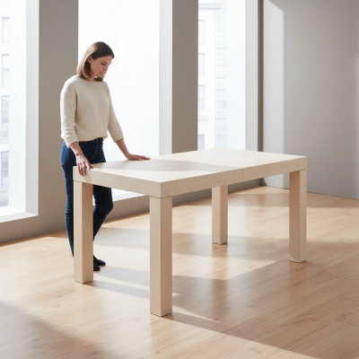 Mesa de comedor moderna, mesas, mesa de reuniones, mesa de oficina, diseño de madera 80x140/180cm, nueva.