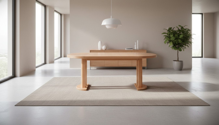 Mesa de comedor Mesa de cocina Restaurante Madera Mesas de comedor 90x90 Extensible 90x240cm