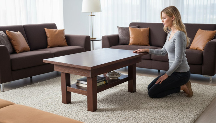 Mesa de comedor Mesa Sala de estar Madera Diseño Sillas S37 80x130/170cm Muebles