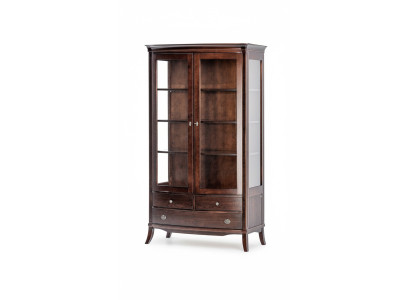 Muebles de sala de estar Vitrina clásica Madera Vidrio Armario de cristal Armario Vitrinas Nuevo