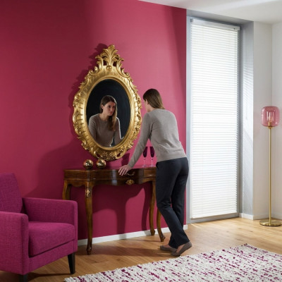 Espejo de lujo clásico diseñador pared espejo barroco rococó 88x133cm marco de madera nuevo