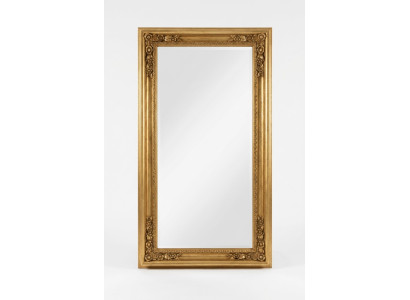 Espejo de pared grande y moderno con marco de madera auténtica. Espejo colgante mobiliario de lujo nuevo.