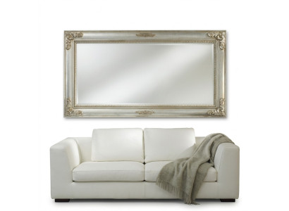 Espejo de pared espejo antiguo barroco antiguo de madera 187x97 espejo colgante marco de mueble