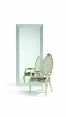 Espejo marco de madera Espejo de pared Diseño clásico Espejo de pie colgante Barroco Nuevo