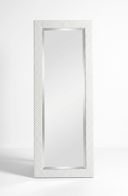 Espejo de cuerpo completo de marco de madera hecho a mano grande de madera real de 176x86cm para colgar.