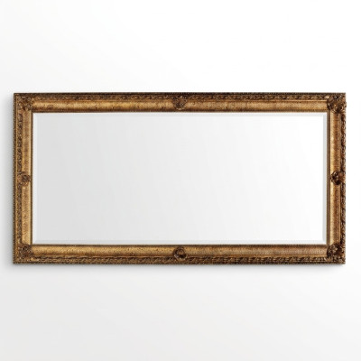 Gran espejo de pared XXL estilo barroco real con marco de madera rococó de diseño de muebles de 181x91.