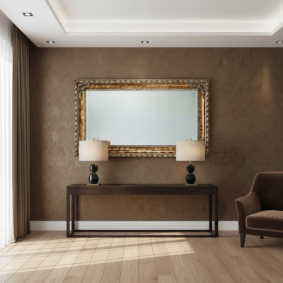 Espejo de diseño clásico, espejo de pared barroco rococó 101x171cm marco de madera nuevo