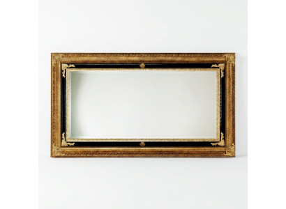 Espejo de pared clásico con marco de madera Mobiliario espejo 107x197 Marco de vidrio Pared dorado