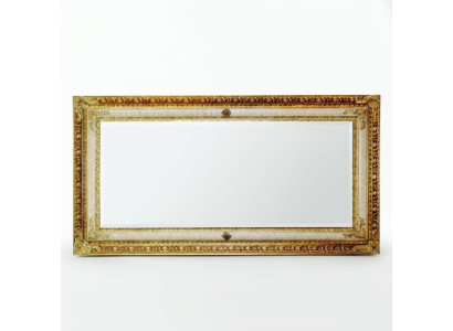 Espejo de pared clásico con marco de madera, mueble espejo dorado 104x194 marco de vidrio pared.
