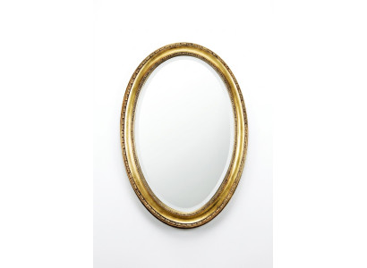 Medusa Espejo Oval Diseño Baño Espejo de Pared Redondo Barroco Rococó Marco de Madera