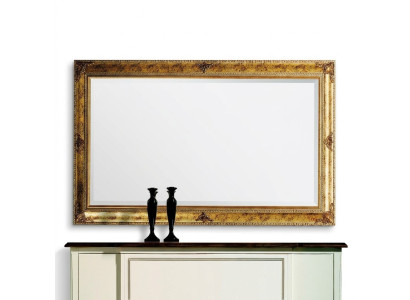 Espejo de pared con marco de madera Espejo colgante Espejo dorado Espejo de pared Sala de estar Nuevo