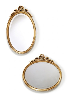 Espejo de pared clásico de diseño ovalado de 67x77cm Espejo colgante barroco rococó