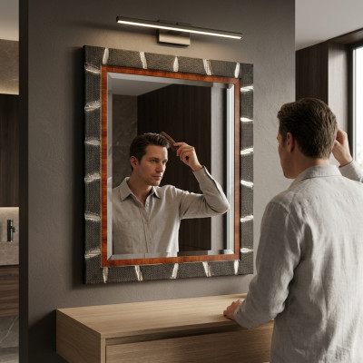 Moderno Gran Espejo de Pared Espejo Real Marco de Madera Espejo Colgante Muebles de Lujo