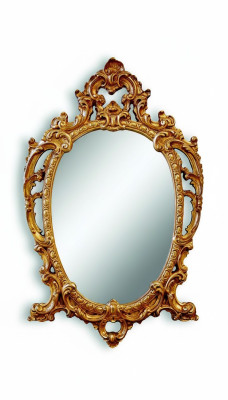 Espejo de pared grande clásico, espejo colgante de madera dorada para vestíbulo 64x104 cm.