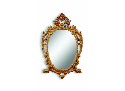 Espejo de pared grande clásico, espejo colgante de madera dorada para vestíbulo 64x104 cm.