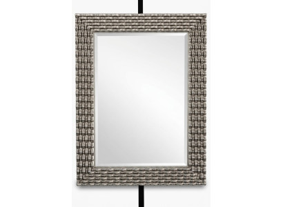 Espejo de pared clásico de madera Espejo Muebles Barroco Marco de vidrio Pared Plateado 82x108