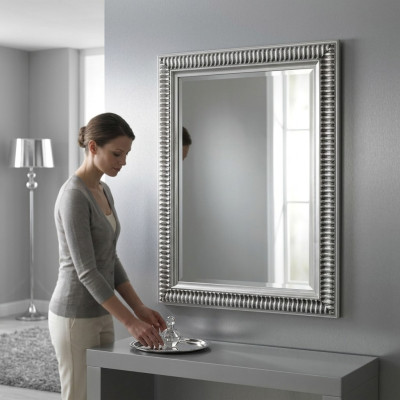 Espejo Marco de madera Espejo de pared grande Diseñador clásico Barroco antiguo SP 7280
