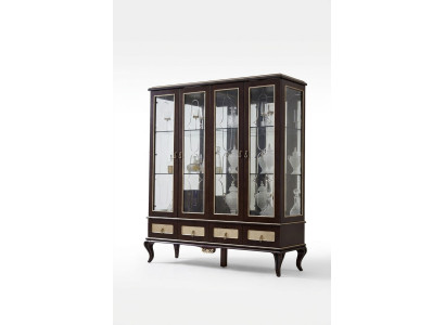 Clásico gabinete vitrina de diseño italiano, vitrina de muebles de vidrio nuevos
